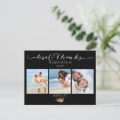 PixDezines Bloemenbruiloft Dank u Briefkaart (Staand voorkant)