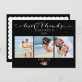 PixDezines Bloemenbruiloft Dank u Briefkaart (Voorkant / Achterkant)