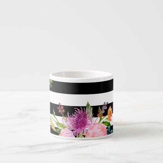 PixDezines bloemig/waterverf/ranunculus Espresso Kop (Voorkant)