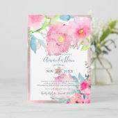 PixDezines bloemschildering in waterverf Bar Mitsw Kaart (Staand voorkant)