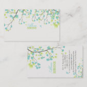 PixDezines bloesems/doe-het-zelf achtergrondkleur Visitekaartje (Voorkant / Achterkant)