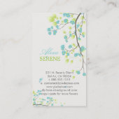 PixDezines bloesems/doe-het-zelf achtergrondkleur Visitekaartje (Achterkant)