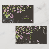 PixDezines bloesems+wervelingen/doe-het-zelf kleur Visitekaartje (Voorkant / Achterkant)