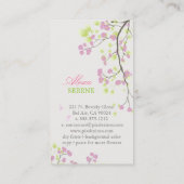 PixDezines bloesems+wervelingen/doe-het-zelf kleur Visitekaartje (Achterkant)