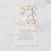 PixDezines bloesems+wervelingen/doe-het-zelf kleur Visitekaartje (Achterkant)