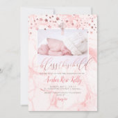 PixDezines BLOKKEREN DIT KIND, FAUX ROOS GOLD Save The Date (Voorkant)