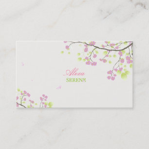 PixDezines blossom+swirls/dij kleuren Visitekaartje
