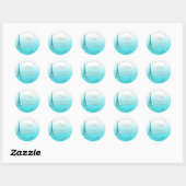 PixDezines Blue Eiffel/Sweet 15/DIY Hartelijk dank Ronde Sticker (Vel)