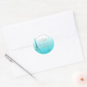 PixDezines Blue Eiffel/Sweet 15/DIY Hartelijk dank Ronde Sticker (Envelop)