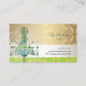 PixDezines Blue Empire Crystal Chandelier Visitekaartje (Achterkant)