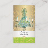 PixDezines Blue Empire Crystal Chandelier Visitekaartje (Voorkant)