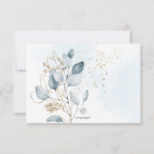 PixDezines Blue Gum Eucalyptus Bridal Brunch Kaart (Achterkant)