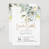 PixDezines Blue Gum Eucalyptus Brunch+Bubble Kaart (Voorkant / Achterkant)