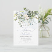 PixDezines Blue Gum Eucalyptus Vrijgezellenfeest Kaart (Staand voorkant)