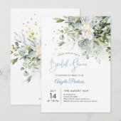 PixDezines Blue Gum Eucalyptus Vrijgezellenfeest Kaart (Voorkant / Achterkant)