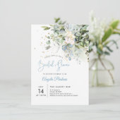 PixDezines Blue Gum Eucalyptus Vrijgezellenfeest Kaart (Staand voorkant)