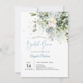 PixDezines Blue Gum Eucalyptus Vrijgezellenfeest Kaart (Voorkant)