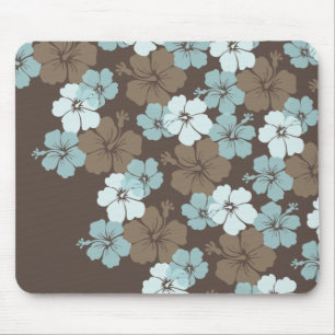 PixDezines blue hibiscus/diy background Muismat