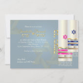 PixDezines Blue/Pink Tallits/B'nai Mitzvah Kaart (Voorkant)