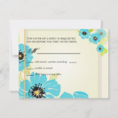 PixDezines Blue Poppies RSVP-kaarten RSVP Kaartje (Achterkant)