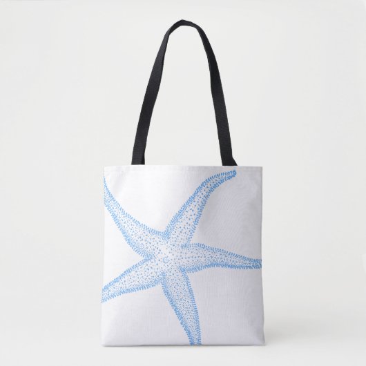 PixDezines Blue Starfish / DIY achtergrondkleur Tote Bag (Voorkant)