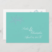 PixDezines Blue Starfish Wedding Invitations Kaart (Voorkant / Achterkant)