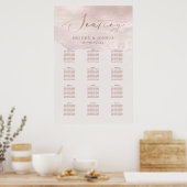 PixDezines Blush Beach Calligraphy, zitplaatsen Poster (Keuken)