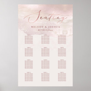 PixDezines Blush Beach Calligraphy, zitplaatsen Poster