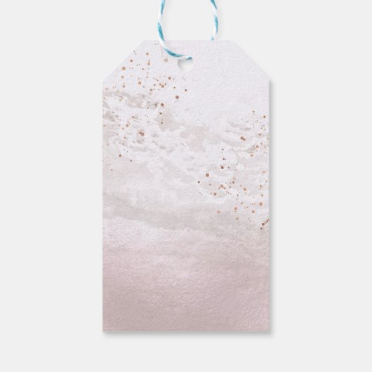 PixDezines Blush Beach+Champagne Bubbles Tx U Cadeaulabel (Achterkant)