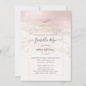 PixDezines Blush Beach / Shoreline Quinceanera Kaart (Voorkant)