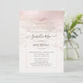 PixDezines Blush Beach / Shoreline Quinceanera Kaart (Staand voorkant)