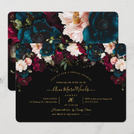 PixDezines Blush Burgundy Blauwgroen Vrijgezellenf Kaart