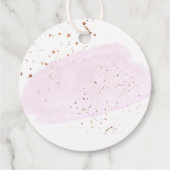 PixDezines Blush Burgundy Waterverf Flowers Bedankjes Labels (Achterkant)