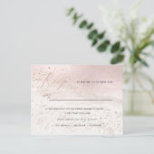 PixDezines Blush Coastal Calligraphy RSVP een maal Uitnodiging Briefkaart (Staand voorkant)
