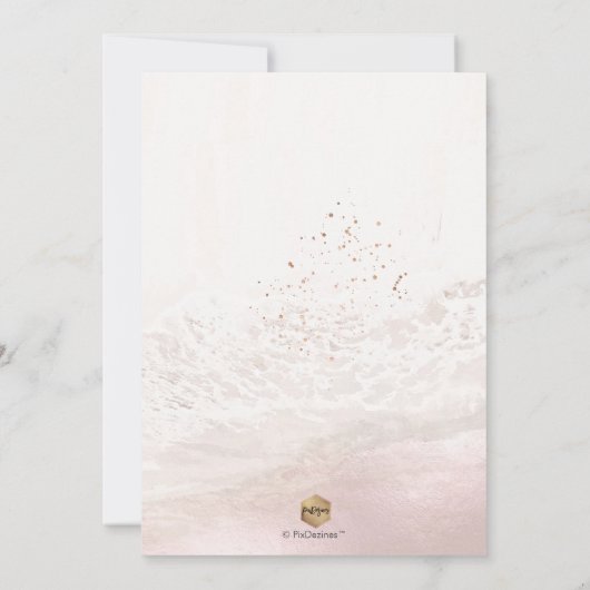 PixDezines Blush Coastal/Shoreline Vrijgezellenfee Kaart (Achterkant)