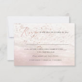 PixDezines Blush Coastal, Strand RSVP w Maaltijd Kaart (Voorkant)