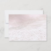 PixDezines Blush Coastal, Strand RSVP w Maaltijd Kaart (Achterkant)