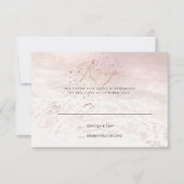PixDezines Blush Coastal, Zand n Zee RSVP Kaart (Voorkant)