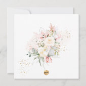 PixDezines Blush Cream Rozen Eerste Heilige Commun Kaart (Achterkant)