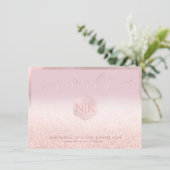 PixDezines Blush Flesh Pink Glitter Save our Date Save The Date (Staand voorkant)