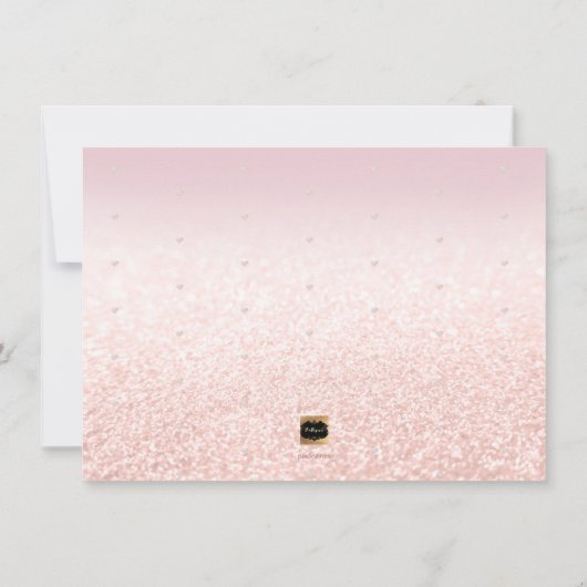 PixDezines Blush Flesh Pink Glitter Save our Date Save The Date (Achterkant)