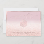 PixDezines Blush Flesh Pink Glitter Save our Date Save The Date (Voorkant)
