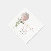 PixDezines Blush Glitter Ballon Elk Evenement Welk Servet (Hoek)