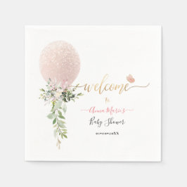 PixDezines Blush Glitter Ballon Elk Evenement Welk Servet