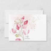 PixDezines Blush Gum Eucalyptus Bridal Brunch Kaart (Achterkant)