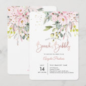 PixDezines Blush Gum Eucalyptus Brunch+Bubble Kaart (Voorkant / Achterkant)