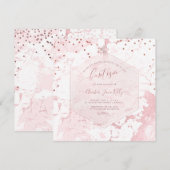 PixDezines Blush Honeycomb Marble doop Kaart (Voorkant / Achterkant)