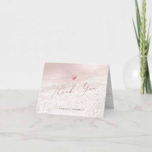 PixDezines Blush Kust Bruiloft Bedankt (Voorkant)