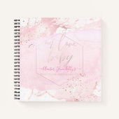 PIXDEZINES BLUSH MARBLE BABY'S FIRSTS NOTITIEBOEK (Voorkant)