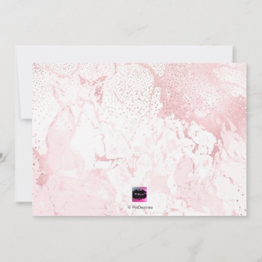 PixDezines Blush Marble+Confetti/Doop Kaart (Achterkant)